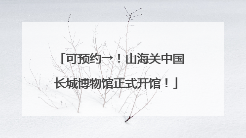 可预约→！山海关中国长城博物馆正式开馆！