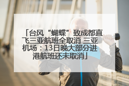 台风“蝴蝶”致成都直飞三亚航班全取消 三亚机场：13日晚大部分进港航班还未取消