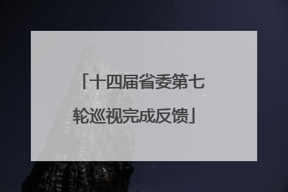 十四届省委第七轮巡视完成反馈