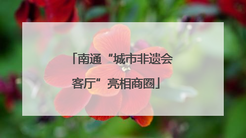 南通“城市非遗会客厅”亮相商圈