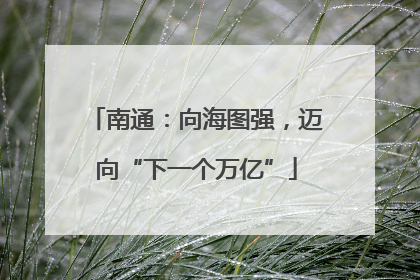 南通：向海图强，迈向“下一个万亿”