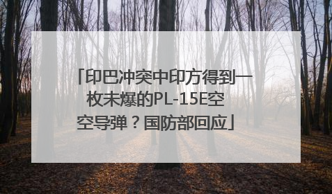 印巴冲突中印方得到一枚未爆的PL-15E空空导弹？国防部回应
