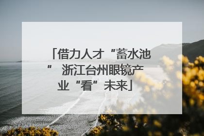 借力人才“蓄水池” 浙江台州眼镜产业“看”未来
