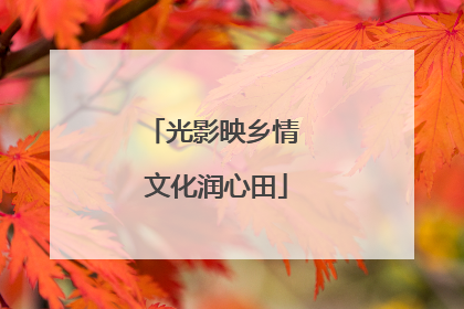 光影映乡情 文化润心田
