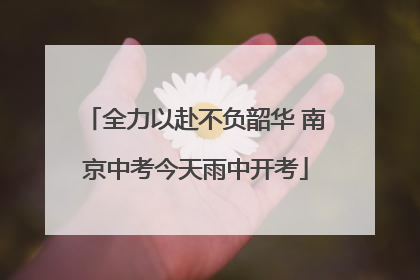 全力以赴不负韶华 南京中考今天雨中开考