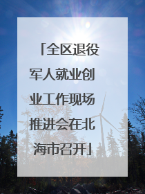 全区退役军人就业创业工作现场推进会在北海市召开