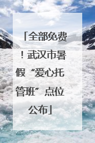 全部免费！武汉市暑假“爱心托管班”点位公布