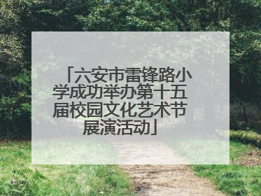 六安市雷锋路小学成功举办第十五届校园文化艺术节展演活动