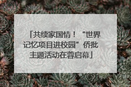 共续家国情！“世界记忆项目进校园”侨批主题活动在蓉启幕