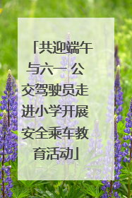 共迎端午与六一 公交驾驶员走进小学开展安全乘车教育活动