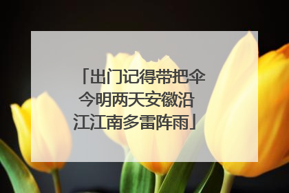 出门记得带把伞 今明两天安徽沿江江南多雷阵雨