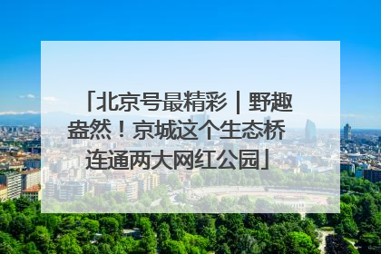 北京号最精彩｜野趣盎然！京城这个生态桥连通两大网红公园