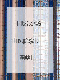 北京小汤山医院院长调整