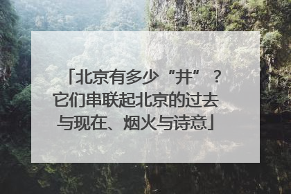 北京有多少“井”？它们串联起北京的过去与现在、烟火与诗意