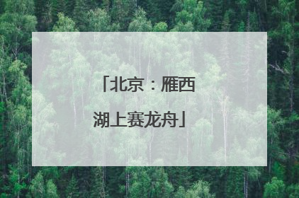 北京：雁西湖上赛龙舟