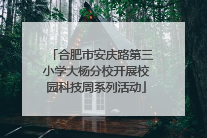 合肥市安庆路第三小学大杨分校开展校园科技周系列活动