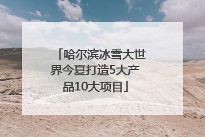 哈尔滨冰雪大世界今夏打造5大产品10大项目