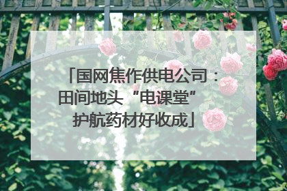 国网焦作供电公司：田间地头“电课堂” 护航药材好收成