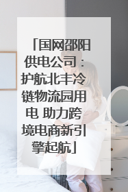 国网邵阳供电公司：护航北丰冷链物流园用电 助力跨境电商新引擎起航