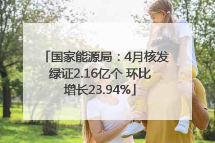 国家能源局：4月核发绿证2.16亿个 环比增长23.94%