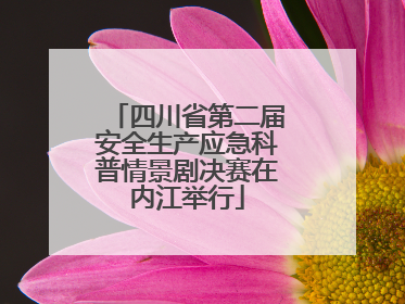 四川省第二届安全生产应急科普情景剧决赛在内江举行