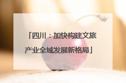 四川：加快构建文旅产业全域发展新格局