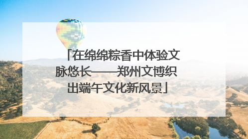 在绵绵粽香中体验文脉悠长——郑州文博织出端午文化新风景