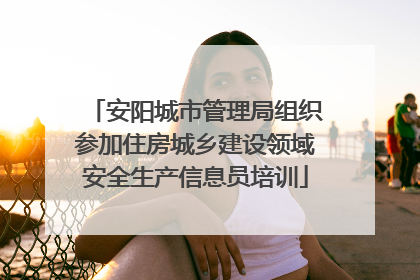 安阳城市管理局组织参加住房城乡建设领域安全生产信息员培训