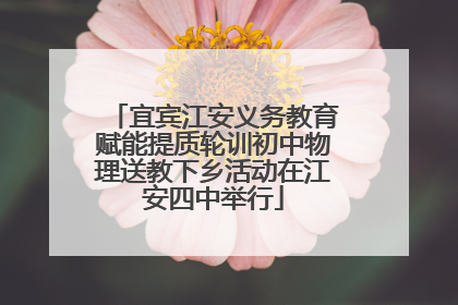 宜宾江安义务教育赋能提质轮训初中物理送教下乡活动在江安四中举行