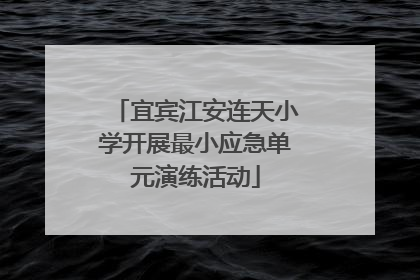 宜宾江安连天小学开展最小应急单元演练活动