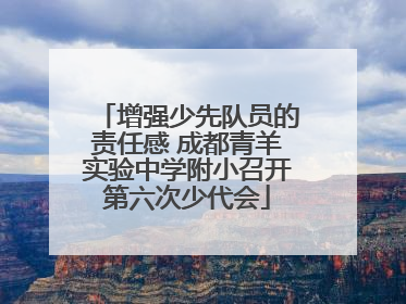 增强少先队员的责任感 成都青羊实验中学附小召开第六次少代会