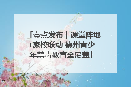 壹点发布｜课堂阵地+家校联动 德州青少年禁毒教育全覆盖