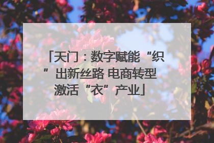 天门：数字赋能“织”出新丝路 电商转型激活“衣”产业