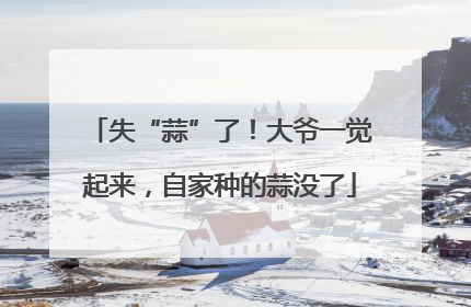 失“蒜”了！大爷一觉起来，自家种的蒜没了
