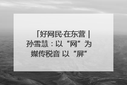 好网民·在东营｜孙雪慧：以“网”为媒传税音 以“屏”为介助发展