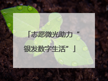 志愿微光助力“银发数字生活”