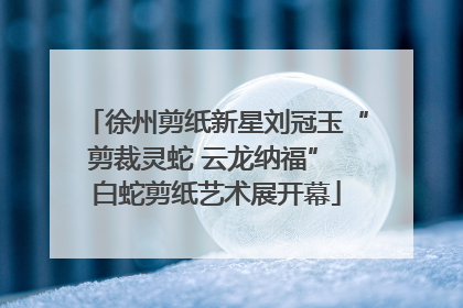 徐州剪纸新星刘冠玉“剪裁灵蛇 云龙纳福” 白蛇剪纸艺术展开幕