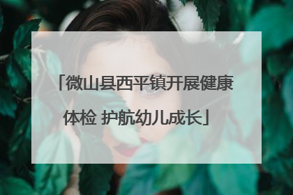 微山县西平镇开展健康体检 护航幼儿成长