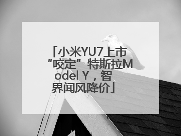 小米YU7上市“咬定”特斯拉Model Y，智界闻风降价