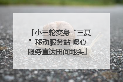 小三轮变身“三夏”移动服务站 暖心服务直达田间地头