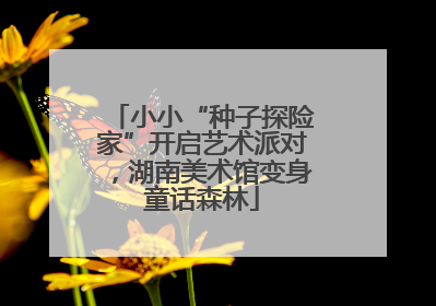 小小“种子探险家”开启艺术派对，湖南美术馆变身童话森林