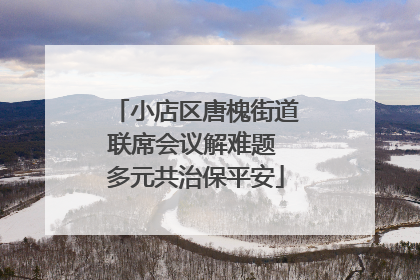 小店区唐槐街道联席会议解难题 多元共治保平安
