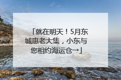 就在明天！5月东城惠老大集，小东与您相约海运仓→