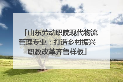 山东劳动职院现代物流管理专业：打造乡村振兴职教改革齐鲁样板