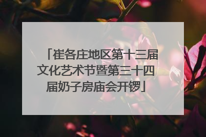 崔各庄地区第十三届文化艺术节暨第三十四届奶子房庙会开锣