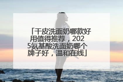 干皮洗面奶哪款好用值得推荐，2025氨基酸洗面奶哪个牌子好，温和在线