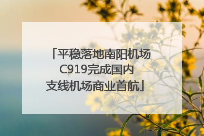 平稳落地南阳机场 C919完成国内支线机场商业首航