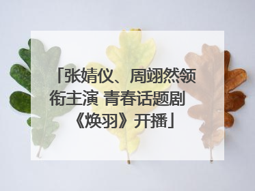 张婧仪、周翊然领衔主演 青春话题剧《焕羽》开播