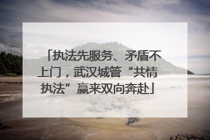 执法先服务、矛盾不上门，武汉城管“共情执法”赢来双向奔赴