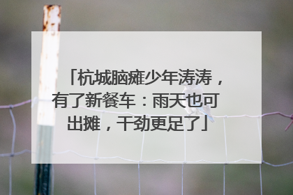 杭城脑瘫少年涛涛，有了新餐车：雨天也可出摊，干劲更足了
